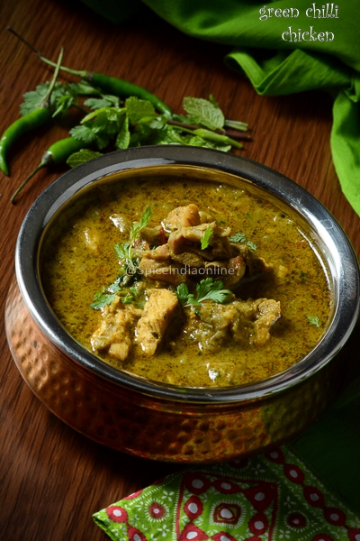 Andhra Green Chili Chicken Curry