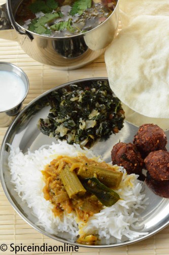 lunch / Dinner Menu 5 – South Indian Vegetarian Lunch Menu 4