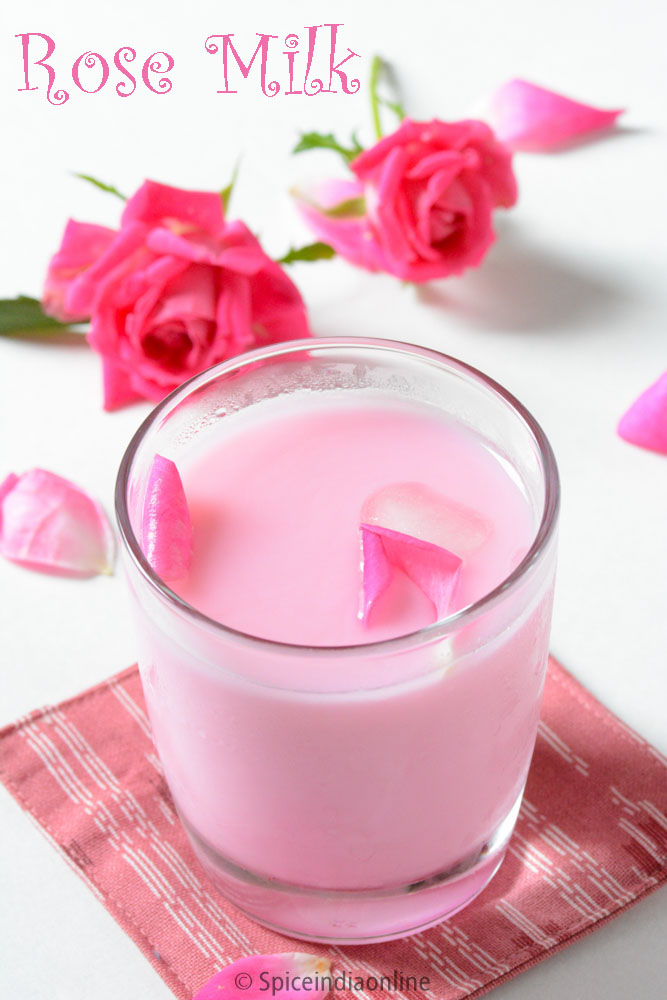 Rose Milk Recipe ~homemade Rose Milk Syrup ~ Summer Drinks — Spiceindiaonline