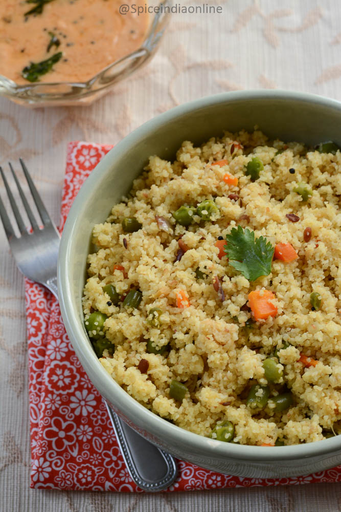 Mixed Vegetable Cracked Wheat Upma