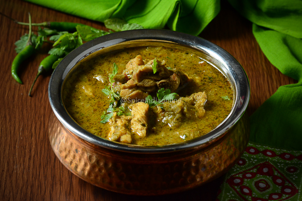 Andhra Green Chili Chicken Curry