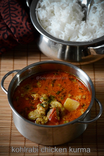 Kohlrabi Chicken Kurma