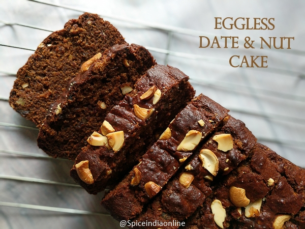 Eggless Date & Nut Cake