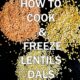 How to Cook & Freeze Lentils